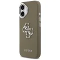 Калъф за iPhone 17 - Guess - Твърд калъф с голямо 4G класическо лого с грайфер (GUHCP17SPG4SMCEW) - Кафяв