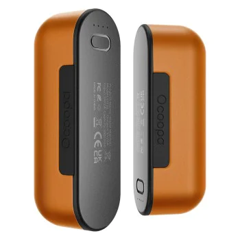 Ocoopa - Затопляща за ръце UT2s (UT2S-OG) - Type-C, с външна батерия, електрическа, магнитен дизайн, MagTwins, 2x 5000mAh - оранжева
