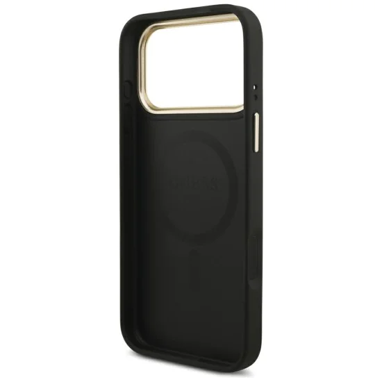 Калъф за iPhone 17 Pro Max – с MagSafe – Guess (GUBPHCP17XP4SM4MCK) Cardslot 4G – Черен