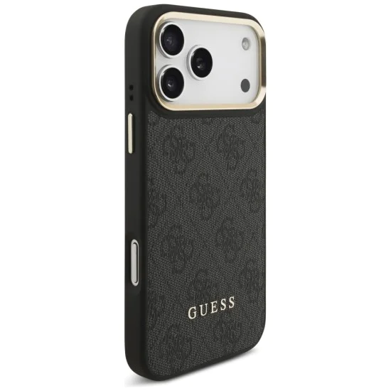 Калъф за iPhone 17 Pro Max – с MagSafe – Guess (GUBPHCP17XP4SM4MCK) Cardslot 4G – Черен
