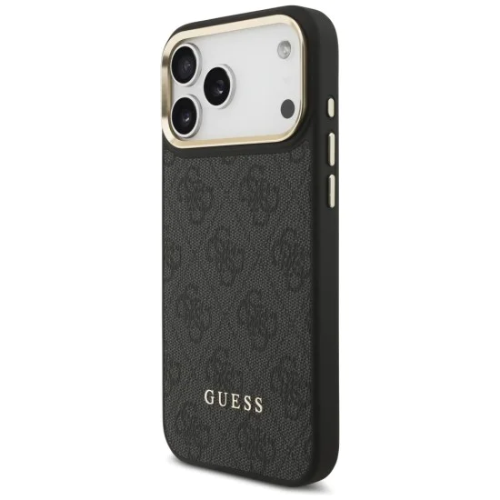 Калъф за iPhone 17 Pro Max – с MagSafe – Guess (GUBPHCP17XP4SM4MCK) Cardslot 4G – Черен