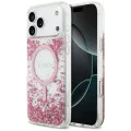Калъф за iPhone 17 Pro Max - Guess - С брокатено дъно от смола MagSafe (GUHMP17XRGRGEP) - Розов
