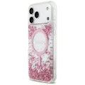 Калъф за iPhone 17 Pro Max - Guess - С брокатено дъно от смола MagSafe (GUHMP17XRGRGEP) - Розов