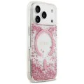 Калъф за iPhone 17 Pro - Guess - С брокатено дъно от смола MagSafe (GUHMP17LRGRGEP) - Розов