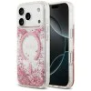 Калъф за iPhone 17 Pro - Guess - С брокатено дъно от смола MagSafe (GUHMP17LRGRGEP) - Розов