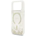 Калъф за iPhone 17 Pro - Guess - С брокатено дъно от смола MagSafe (GUHMP17LRGRGED) - Златист