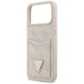 Калъф за iPhone 17 Pro Max - Guess - Hardcase 4G Double Card Triangle (GUHCP17XP4TPP) - Розов