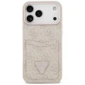 Калъф за iPhone 17 Pro Max - Guess - Hardcase 4G Double Card Triangle (GUHCP17XP4TPP) - Розов