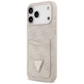 Калъф за iPhone 17 Pro Max - Guess - Hardcase 4G Double Card Triangle (GUHCP17XP4TPP) - Розов