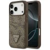 Калъф за iPhone 17 Pro - Guess - Hardcase 4G Double Card Triangle (GUHCP17LP4TPW) - Кафяв