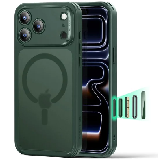 Калъф за iPhone 17 Pro Max - ESR - Classic Hybrid HaloLock - Frosted Зелен