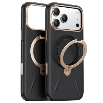Калъф за iPhone 17 Pro - Torras - QPRO Leather Series - Черен