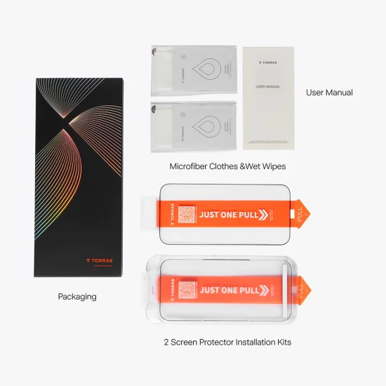 Калъф за iPhone 17 Pro Max - Torras - GlassGo Install Master - Прозрачен