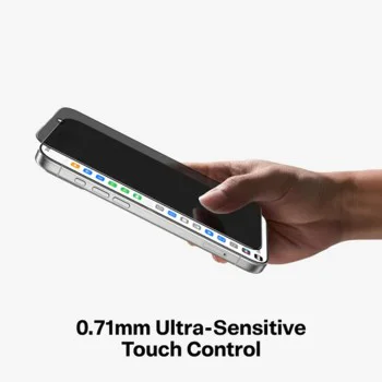 Протектор за iPhone 17 Air - Torras - GlassGo Install Master Privacy - Черен