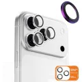 Протектор - Камера за iPhone 17 Pro / iPhone 17 Pro Max - Син - Оригинална метална рамка със стъклени лещи - Цветен