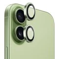 Протектор - Камера за iPhone 17 - Син - Оригинална метална рамка със стъклени лещи - Зелен