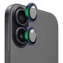 Протектор - Камера за iPhone 17 - Син - Оригинална метална рамка със стъклени лещи - Цветен