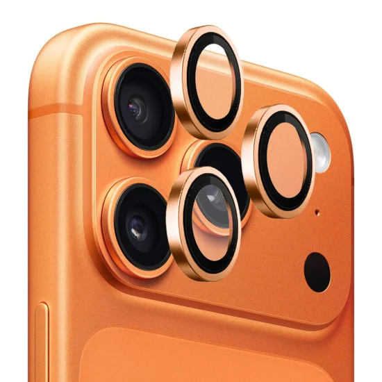 Протектор – Камера за iPhone 17 Pro / Pro Max – Blueo Metal Frame – Оранжев