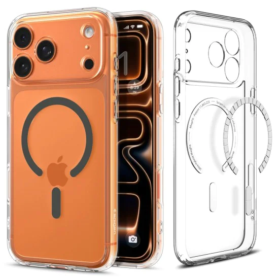 Калъф за iPhone 17 Pro - Spigen - Ultra Hybrid MagSafe - Графит - Прозрачен
