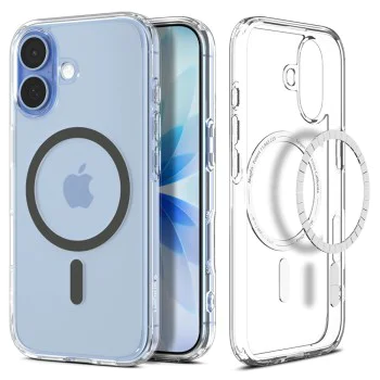 Калъф за iPhone 17 - Spigen - Ultra Hybrid MagSafe - Графит - Прозрачен