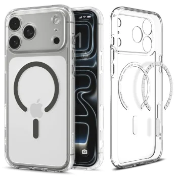 Калъф за iPhone 17 Pro Max - Spigen - Ultra Hybrid MagSafe - Графит - Прозрачен