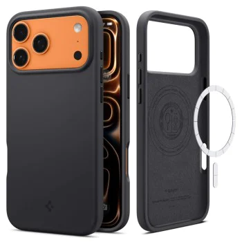 Калъф за iPhone 17 Pro - Spigen - Силиконов с MagSafe - Черен