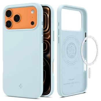 Калъф за iPhone 17 Pro - Spigen - Силиконов Калъф за MagSafe - Син