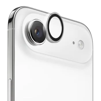 Протектор - Камера за iPhone 17 Air - Син - Оригинална метална рамка със стъклени лещи - Прозрачен
