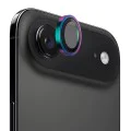 Протектор - Камера за iPhone 17 Air - Син - Оригинална метална рамка със стъклени лещи - Цветен