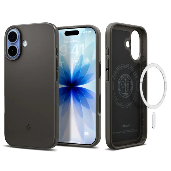 Калъф за iPhone 17 - Spigen - Thin Fit MagSafe - Gunmetal