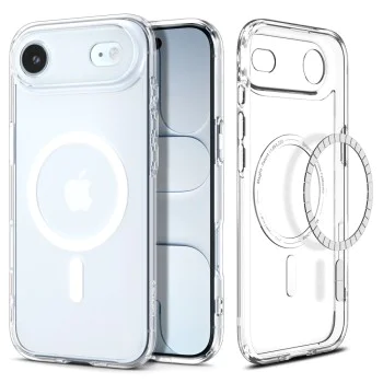 Калъф за iPhone 17 Air - Spigen - Ultra Hybrid MagSafe - Прозрачен Бял