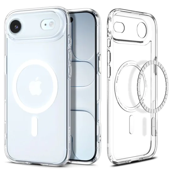 Калъф за iPhone 17 Air - Spigen - Ultra Hybrid MagSafe - Прозрачен Бял