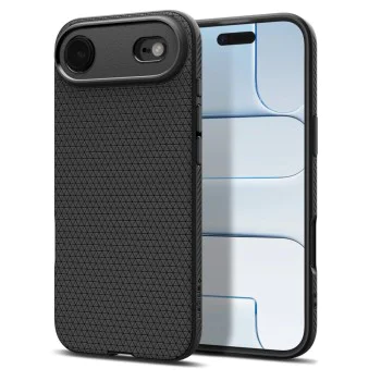 Калъф за iPhone 17 Air - Spigen - Liquid Air - Матирано Черен