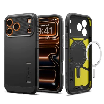 Калъф за iPhone 17 Pro - Spigen - Tough Armor "T" MagSafe - Черен