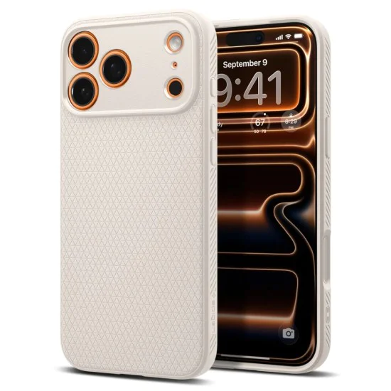 Калъф за iPhone 17 Pro - Spigen - Liquid Air - Natural Titanium