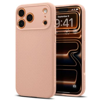 Калъф за iPhone 17 Pro Max - Spigen - Liquid Air - Розов Титан