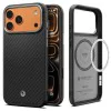 Калъф за iPhone 17 Pro - Spigen - Enzo Aramid "T" MagSafe - Сребрист / Черен