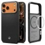 Калъф за iPhone 17 Pro Max - Spigen - Enzo Aramid "T" MagSafe - Сребрист / Черен