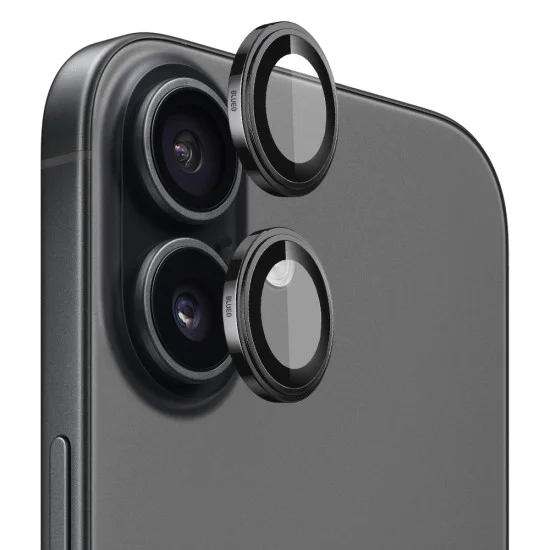 Протектор - Камера за iPhone 17 - Blueo - Оригинално стъклено стъкло със сапфирено кристално покритие - Черен