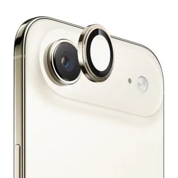 Протектор - Камера за iPhone 17 Air - Син - Сапфирено кристално оригинално стъклено стъкло - Златен