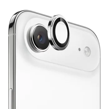 Протектор - Камера за iPhone 17 Air - Син - Сапфирено кристално оригинално стъкло - Сребрист