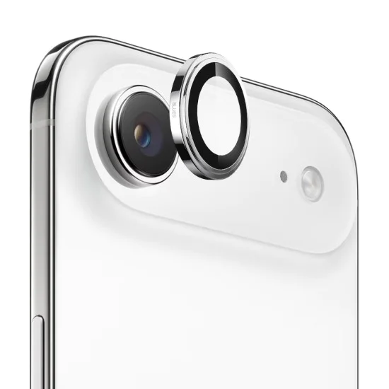 Протектор - Камера за iPhone 17 Air - Син - Сапфирено кристално оригинално стъкло - Сребрист