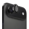 Протектор - Камера за iPhone 17 Air - Син - Сапфирено кристално оригинално стъклено стъкло - Черен