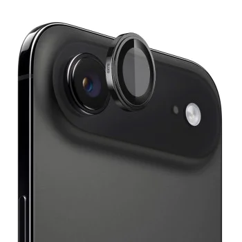 Протектор - Камера за iPhone 17 Air - Син - Сапфирено кристално оригинално стъклено стъкло - Черен
