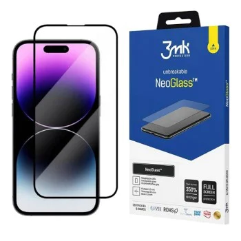 Протектор за iPhone 14 Pro Max - 3mk - NeoGlass протектор за екран - Черен
