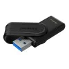 Kingston - Memory Stick DataTraveler Exodia S (DTXS/64GB) - USB 3.2 Gen 1, 64GB, Windows, macOS, Linux, Chrome OS - Черен
