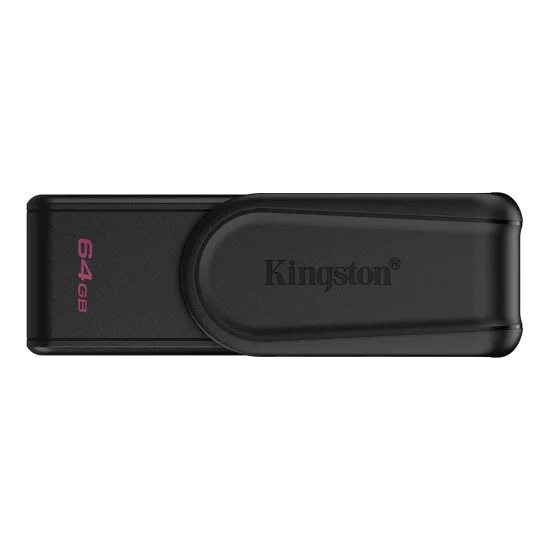 Kingston - Memory Stick DataTraveler Exodia S (DTXS/64GB) - USB 3.2 Gen 1, 64GB, Windows, macOS, Linux, Chrome OS - Черен