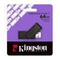 Kingston - Memory Stick DataTraveler Exodia S (DTXS/64GB) - USB 3.2 Gen 1, 64GB, Windows, macOS, Linux, Chrome OS - Черен