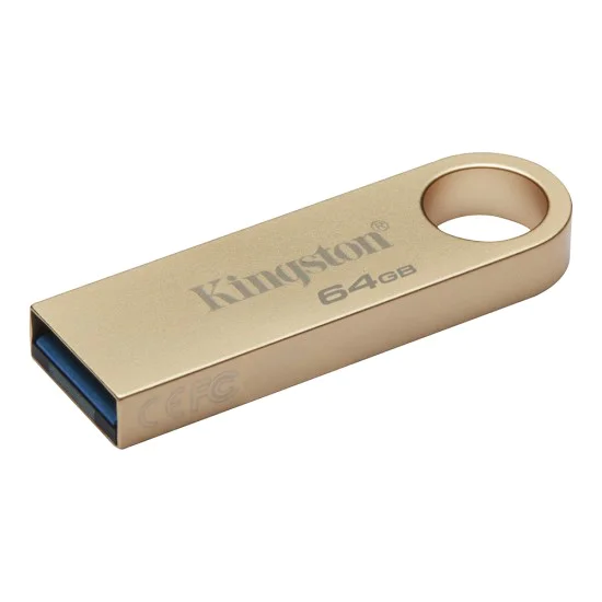 Kingston - Memory Stick DataTraveler SE9 G3 (DTSE9G3/64GB) - Premium-style, USB 3.2 gen 1, 64GB, 220MB/s четене - Златист