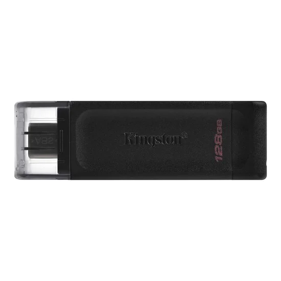 Kingston - Memory Stick DataTraveler 70 (DT70/128GB) - Флаш памет тип C за преносими компютри, лаптопи, таблети, 128GB - Черен